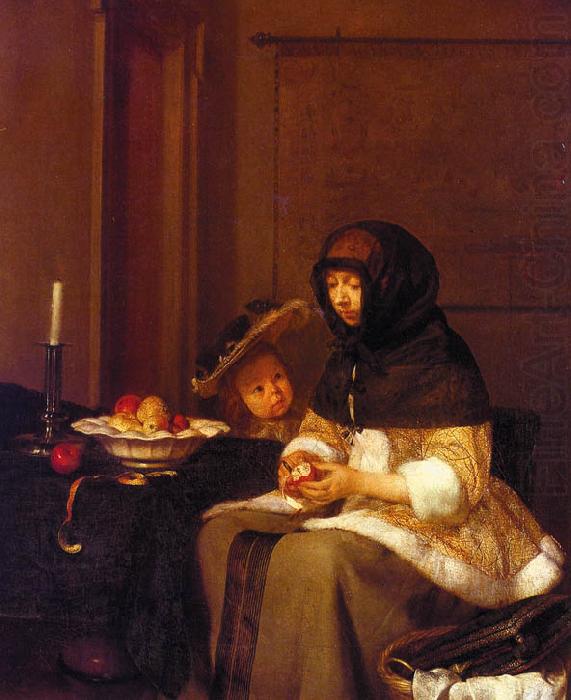 Woman Peeling Apples, Gerard Ter Borch